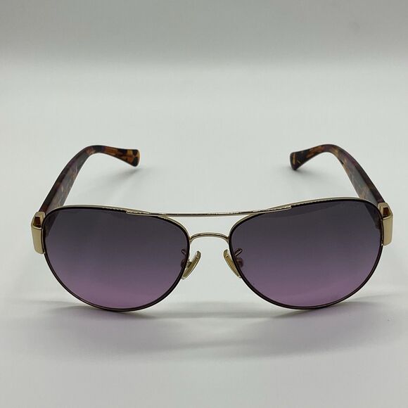 COACH Sunglasses HC7059 924890 Gold Purple/Purple Confetti 58MM - Picture 1 of 10